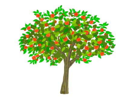りんごの木のイラスト